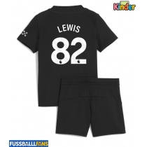 Manchester City Rico Lewis #82 Auswärts Trikotsatz Kinder 2025-26 Kurzarm (+ Kurze Hosen)